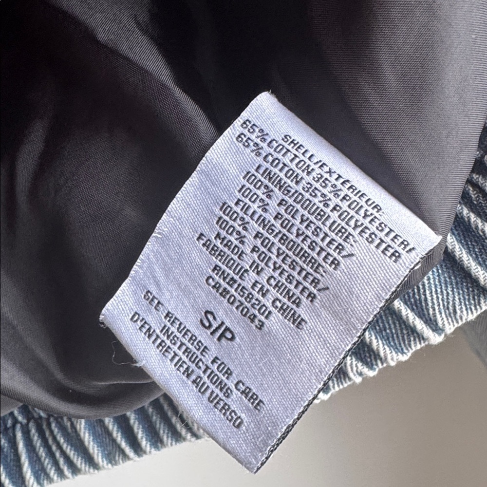 Light Blue Oversized Denim Puffer Jacket - Picture 7 of 10